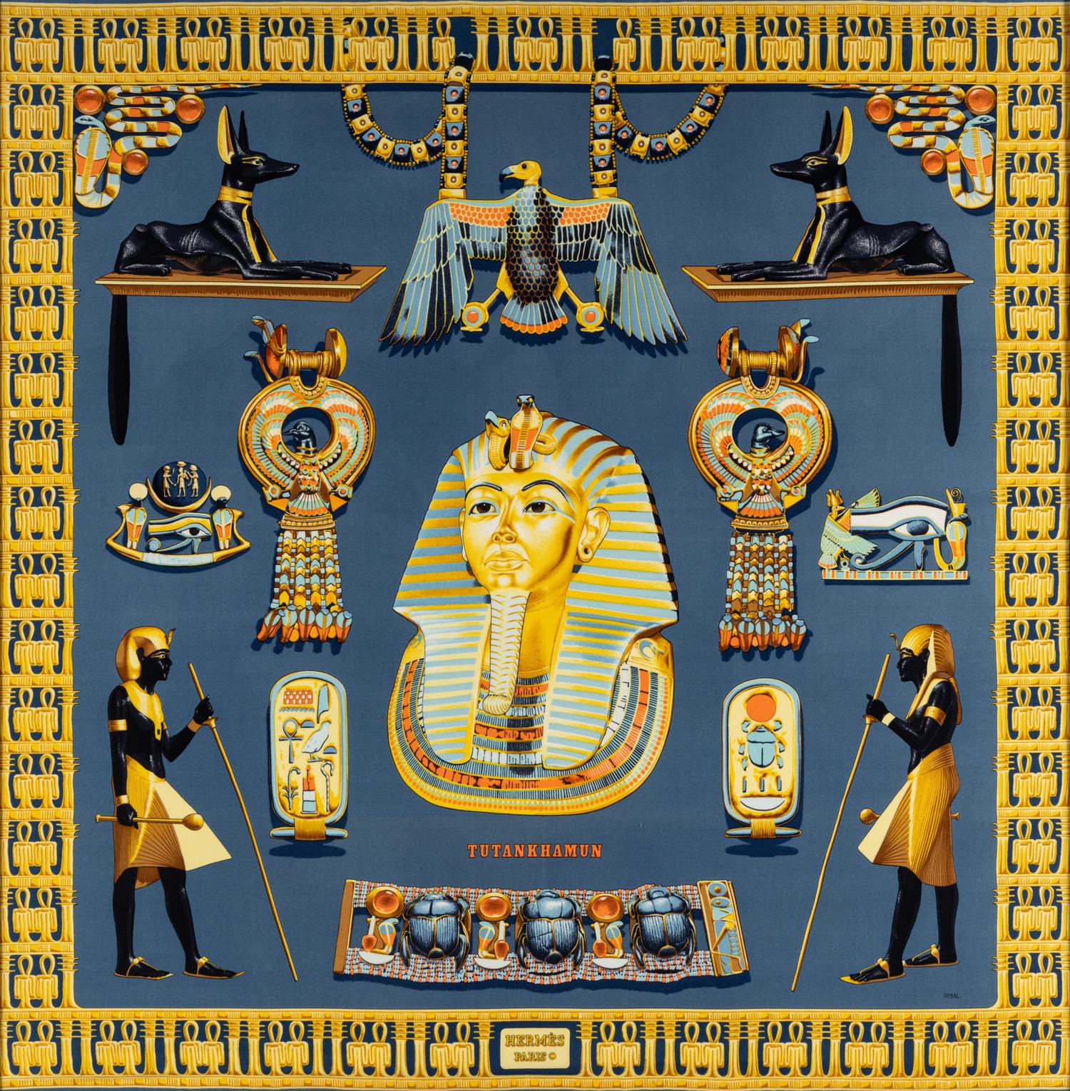 Hermès Framed Silk Scarf, 1976