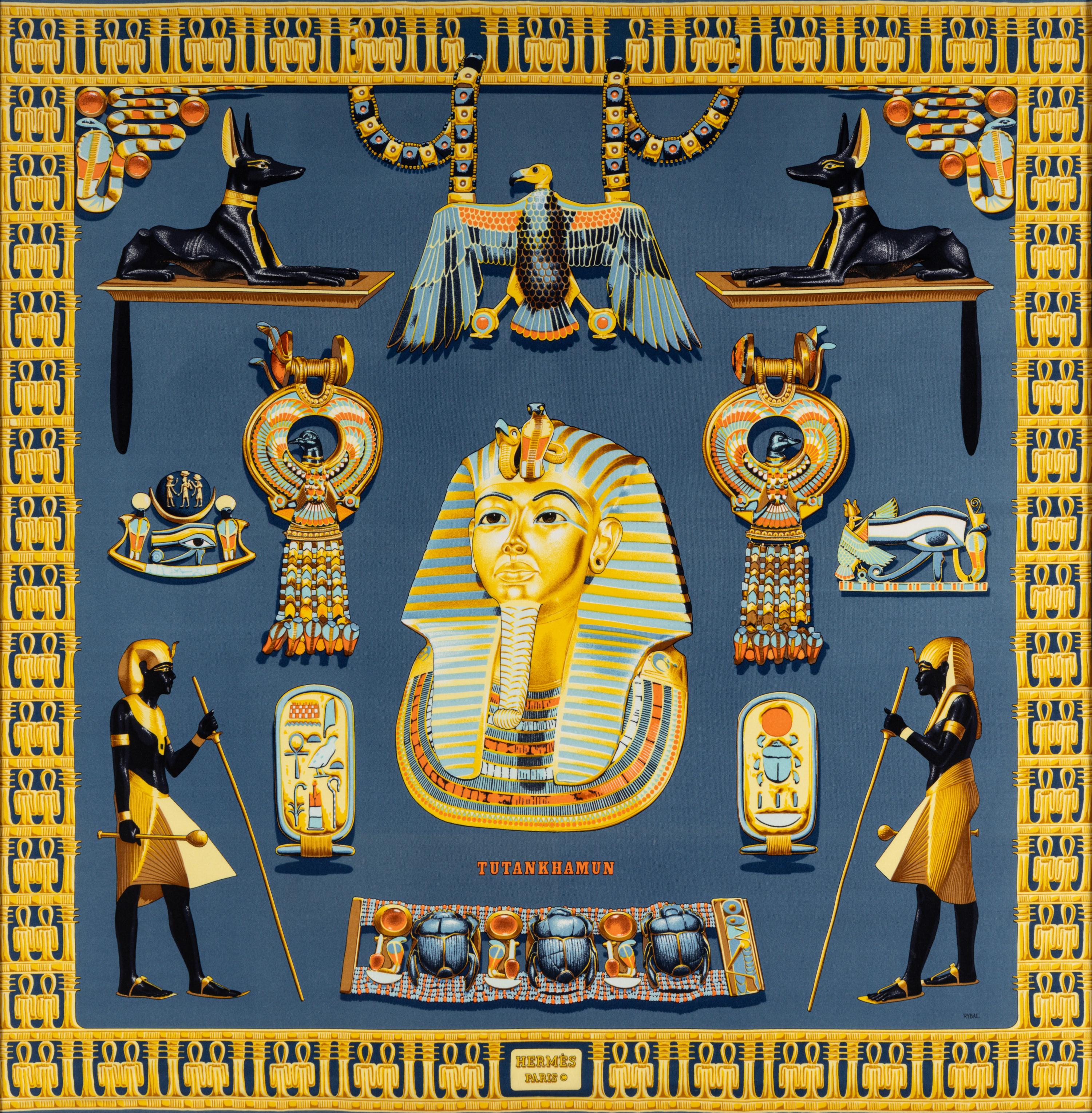 Hermès Framed Silk Scarf, 1976