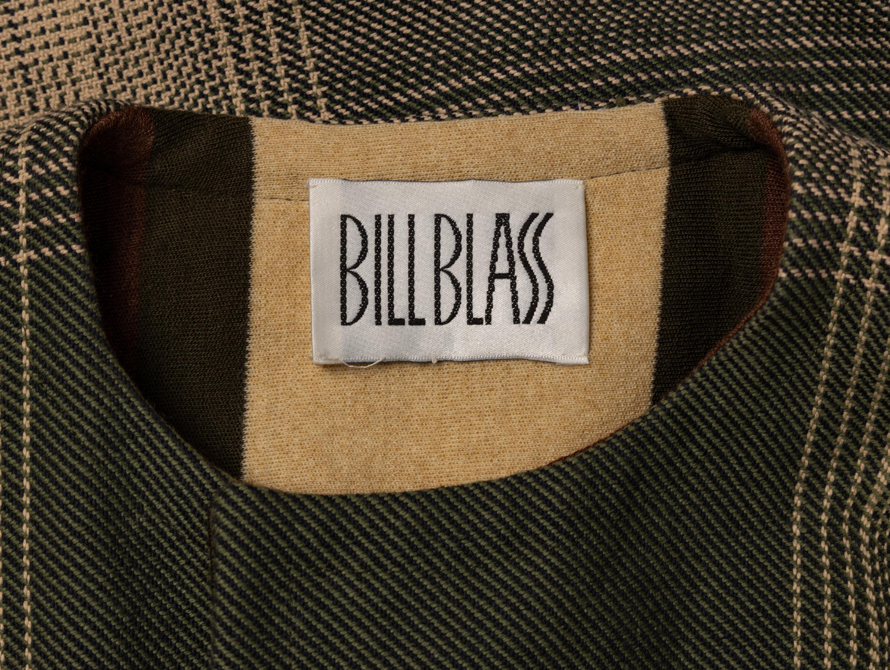 Bill Blass, Green Plaid Coat