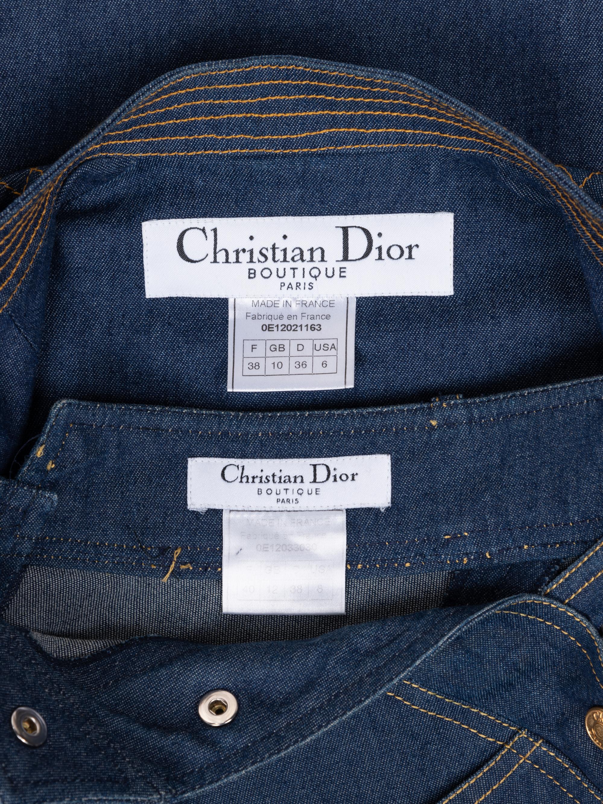 Christian Dior Denim Skirt Ensemble, Spring/Summer 2000