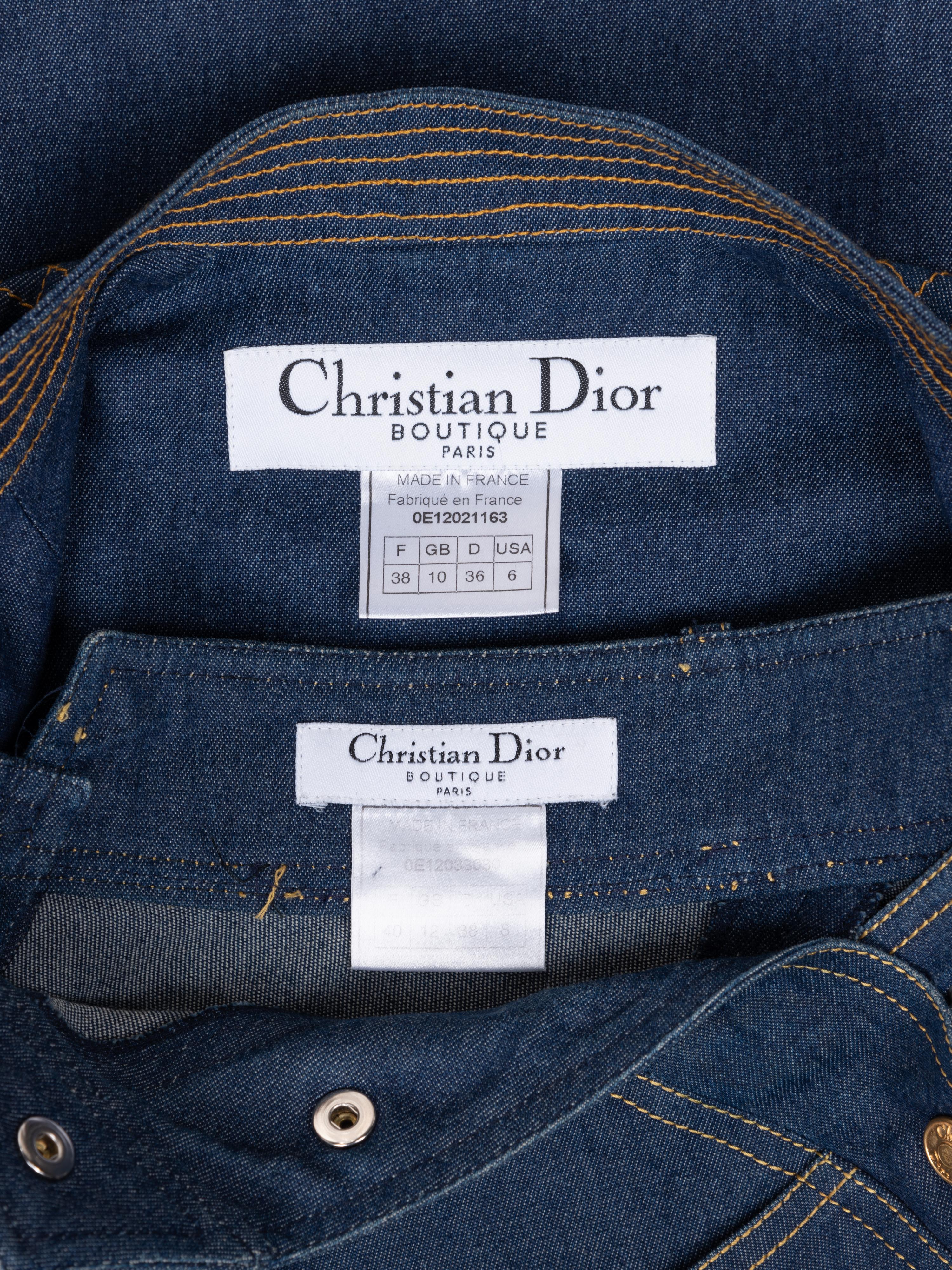 Christian Dior Denim Skirt Ensemble, Spring/Summer 2000