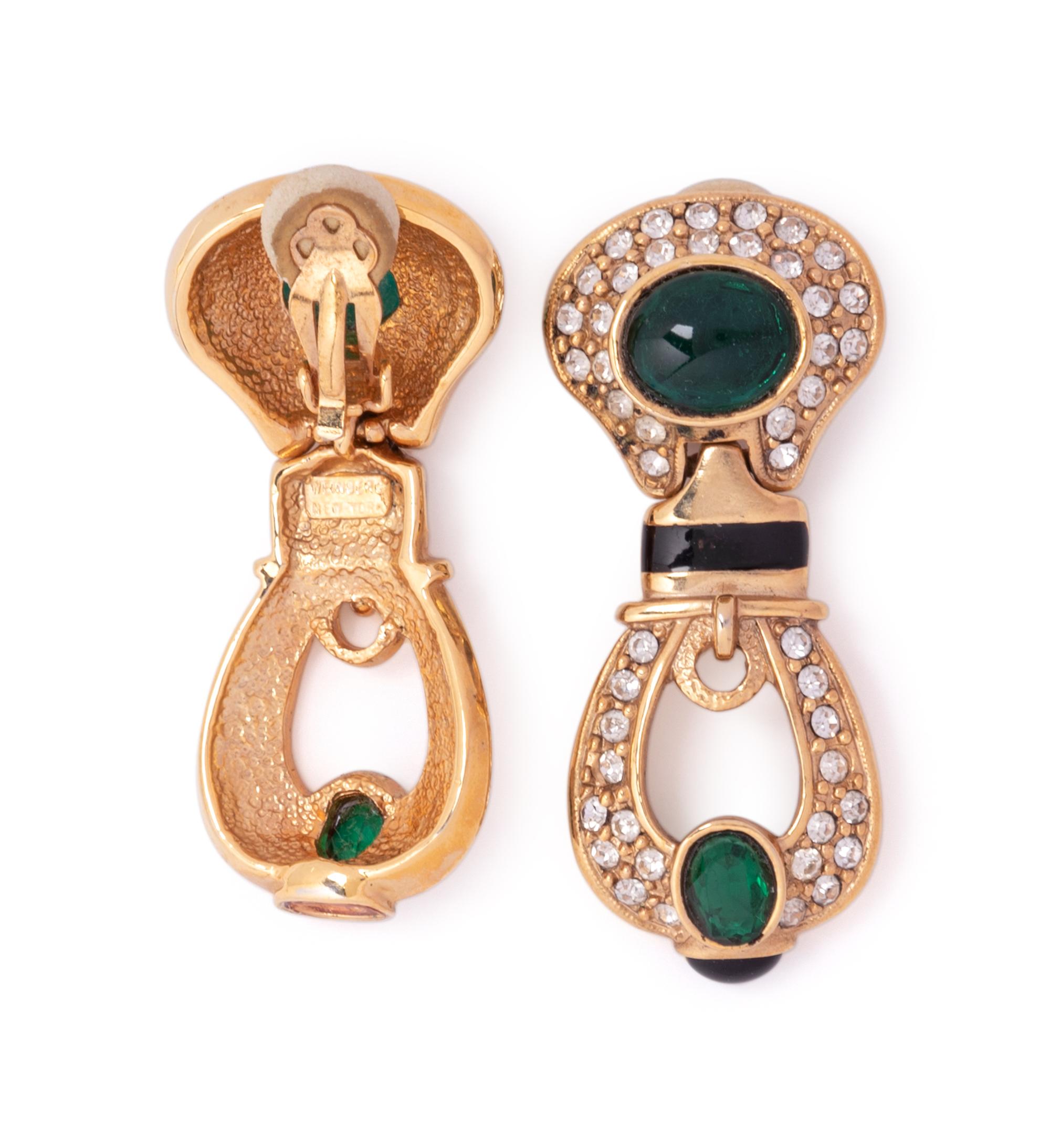 Kenneth Jay Lane Wreath Necklace and Weinberg Ear Clips