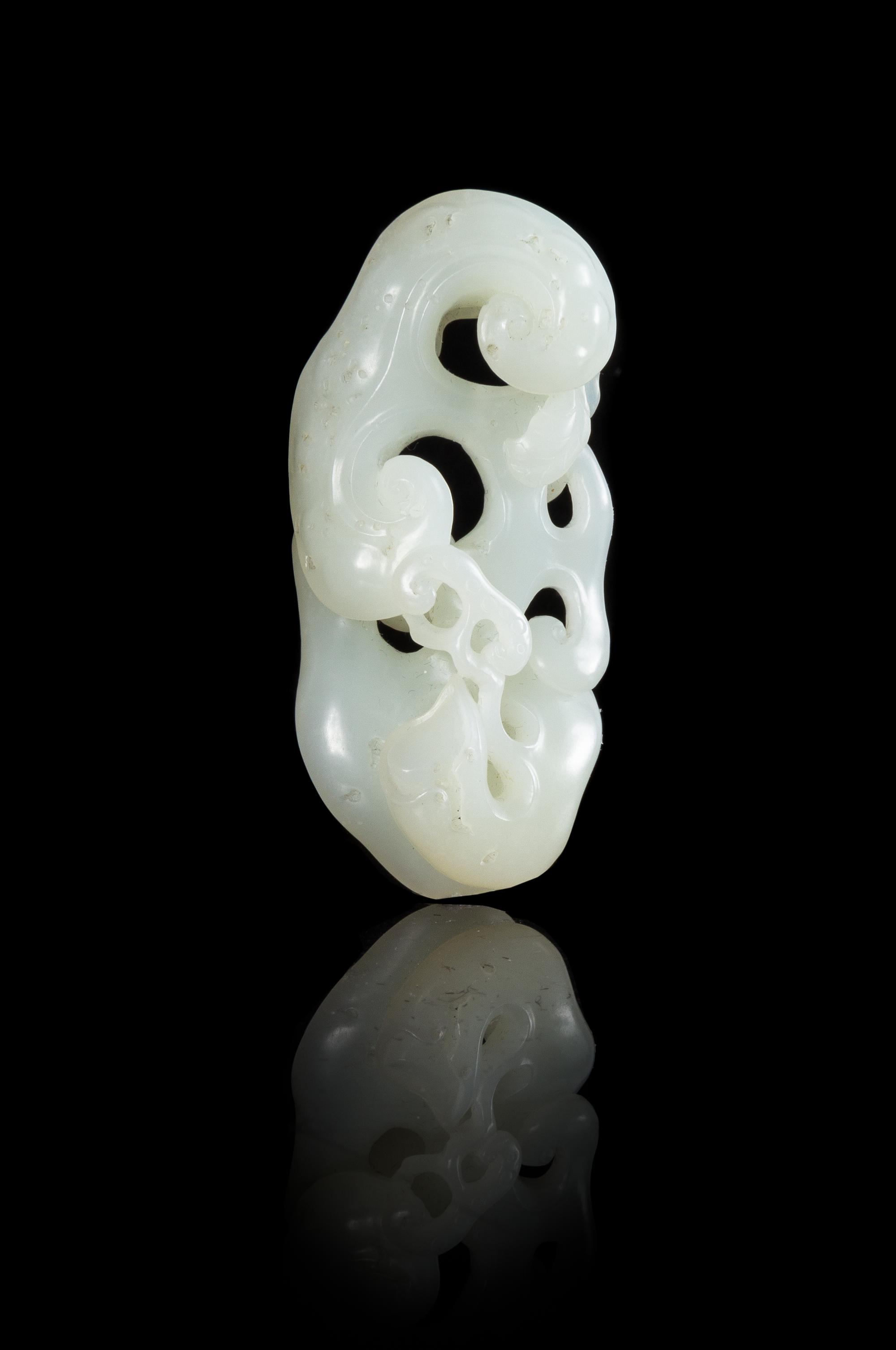 A Chinese White Jade Lingzhi Group