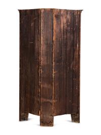 A Federal Tiger Maple Corner Cupboard