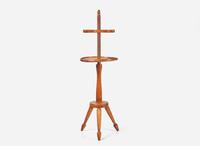 A turned and figured maple adjustable candlestand, 19th century