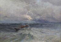 Arthur Calame, (Swiss, 1843-1919), Fleeing from the Storm