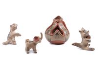 Polychrome Pottery Animals