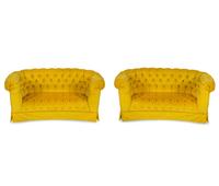 A Pair of Button Tufted Sofas