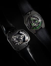 URWERK, REF. UR-100 TITANIUM 'GUNMETAL' WATCH