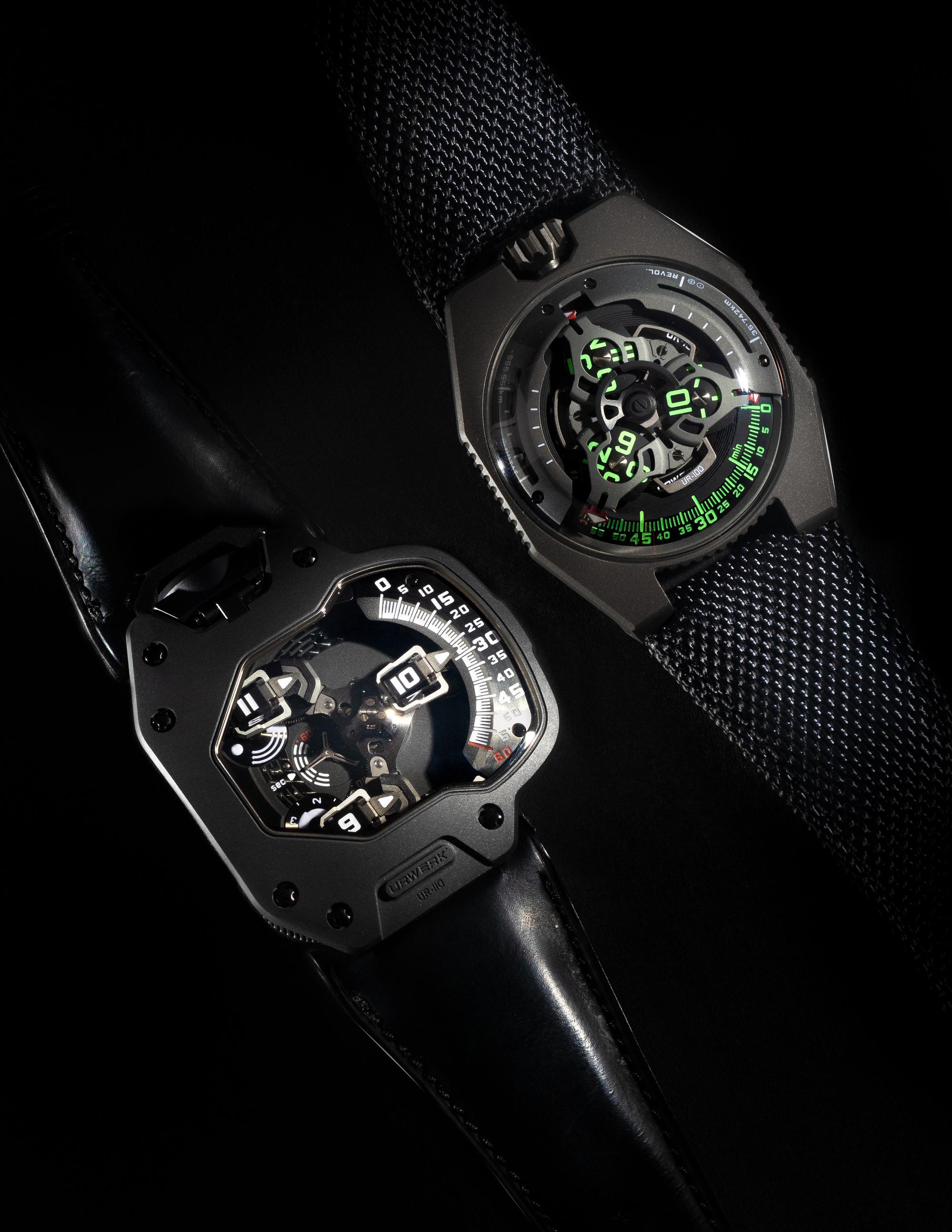 URWERK, REF. UR-100 TITANIUM 'GUNMETAL' WATCH