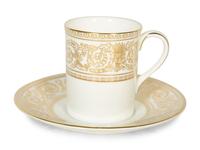 A Set of Royal Doulton Coffee Cups and Saucers in the Sovereign Pattern