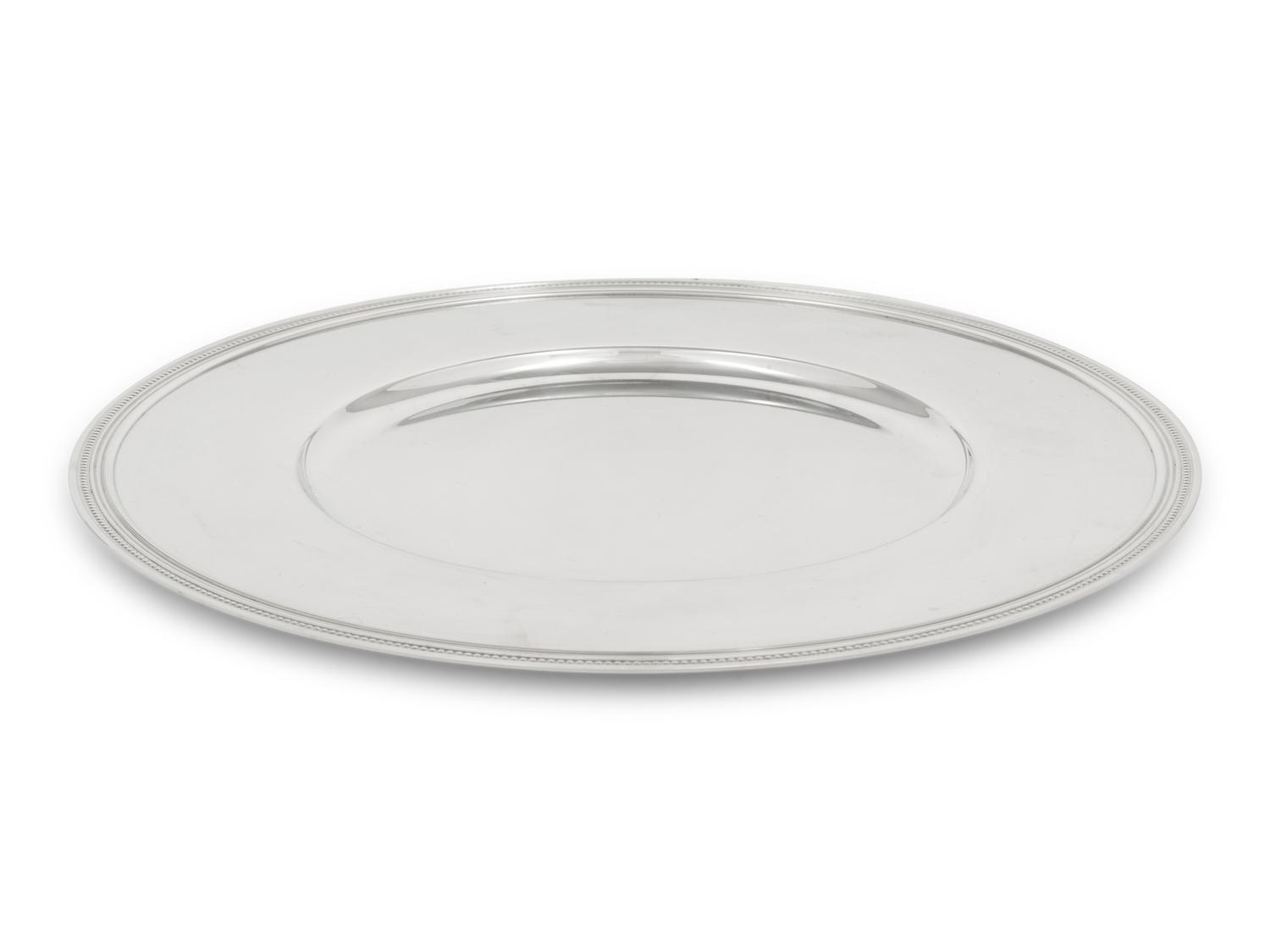 A Set of Ten Christofle Silver-Plate Chargers