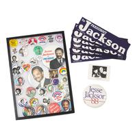 [African Americana] (Jackson, Jesse). Group of Campaign Buttons, and Other Ephemera