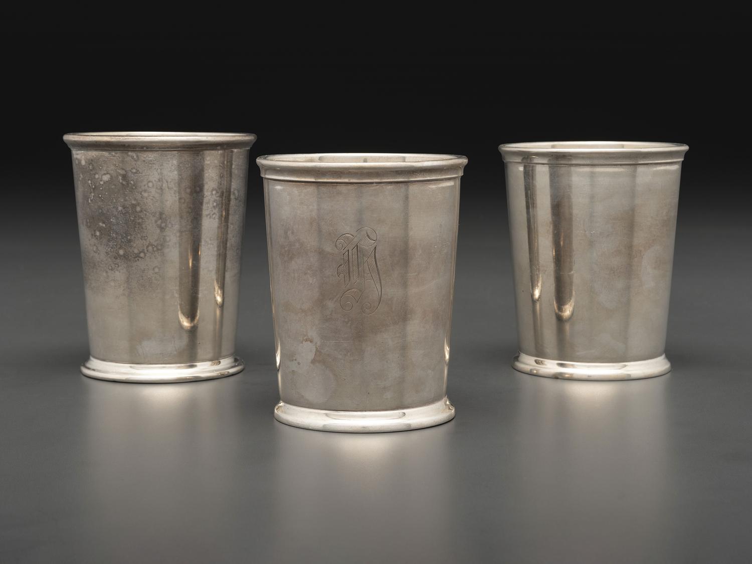 Three Silver Julep Cups