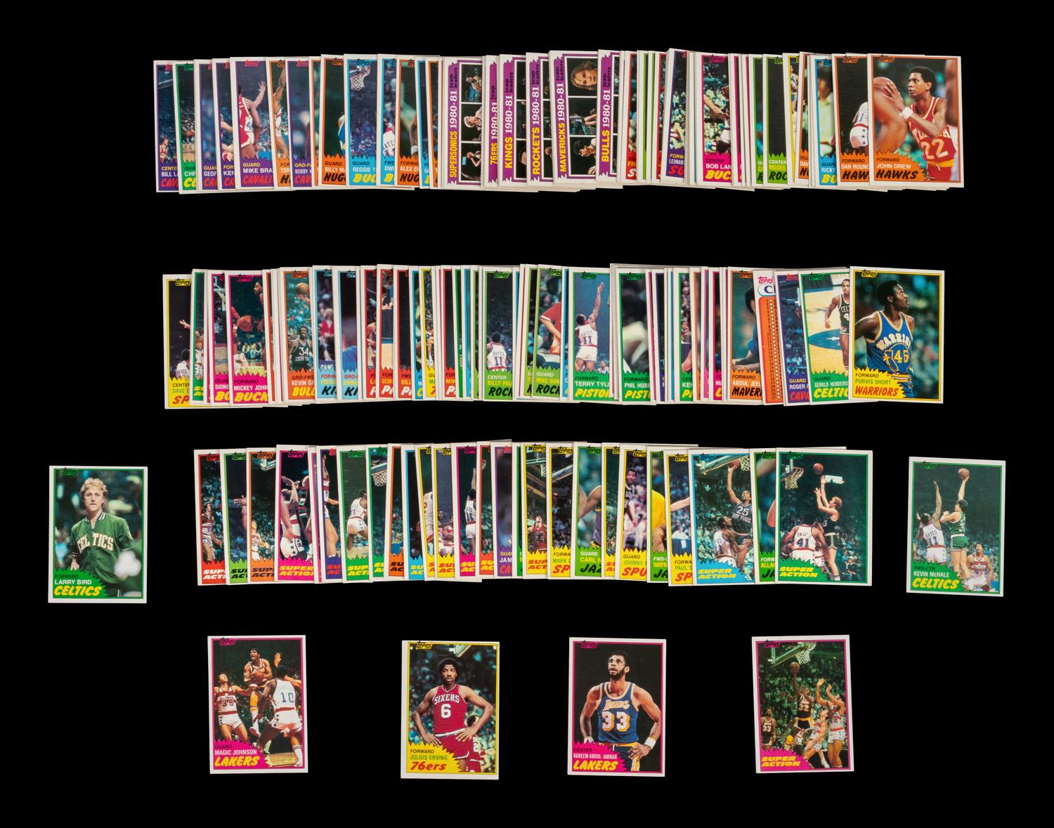A Complete Set of 1981-82 Topps Basketball Cards Including Larry Bird and Magic Johnson
