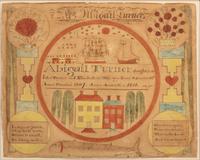 A Birth Record Watercolor Fraktur Identified to Abigail Turner (1807-1876), Possibly by E. Firth