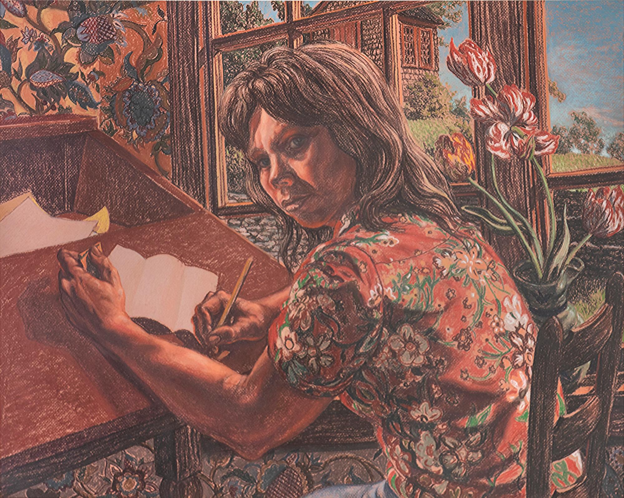 Sondra at Her Desk