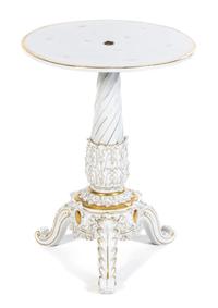 A Continental Porcelain Table Height 24 1/2 x diameter of top 18 inches.