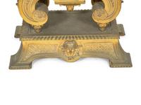 A Louis XV Style Gilt Bronze Mantle Clock on Stand