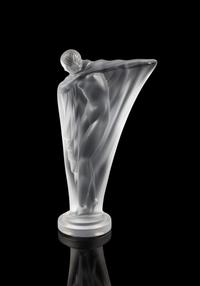 A Sevres Molded and Frosted Glass Figure Height 8 1/8 inches