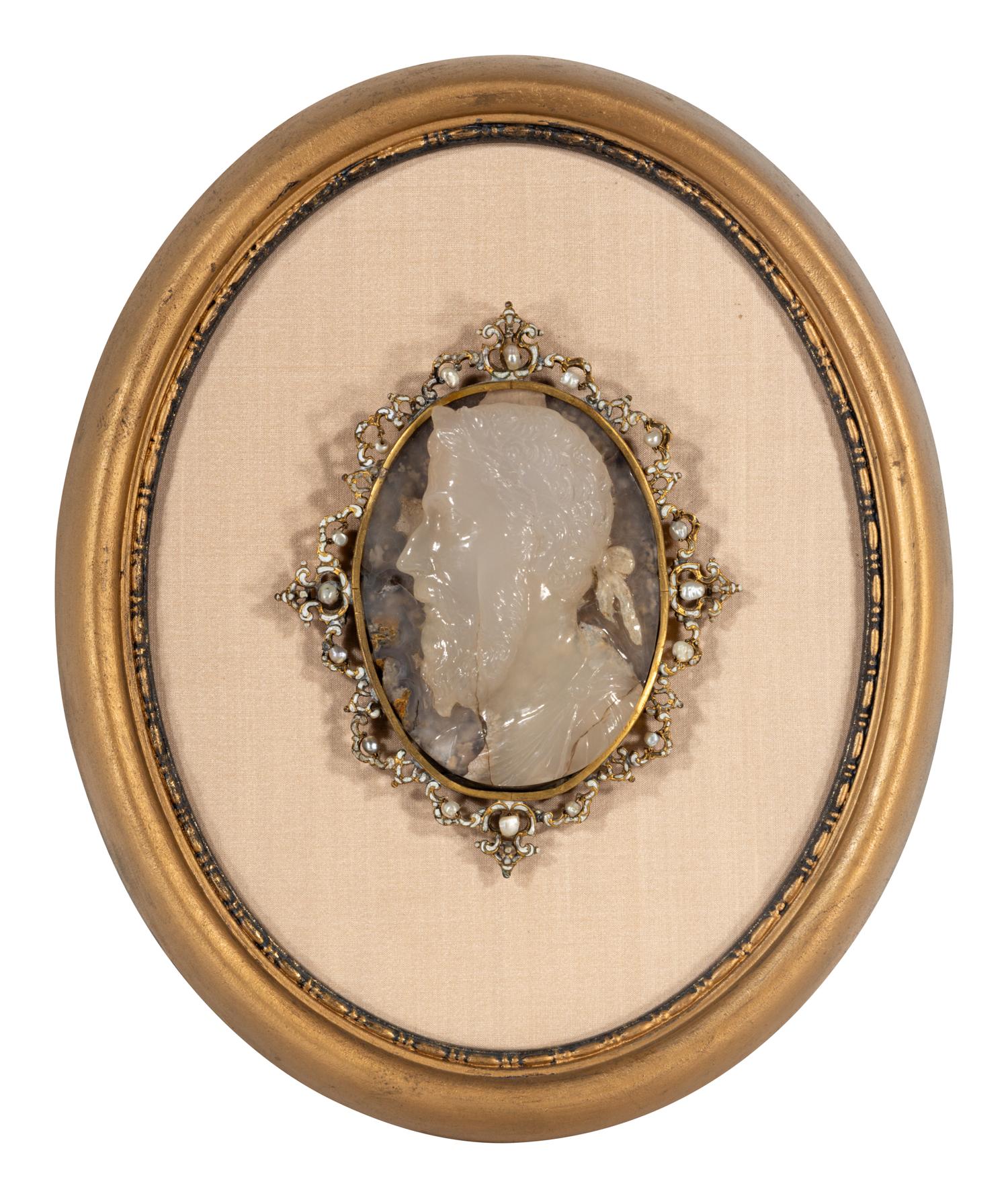 A Large Continental Agate Cameo of Marcus Aurelius