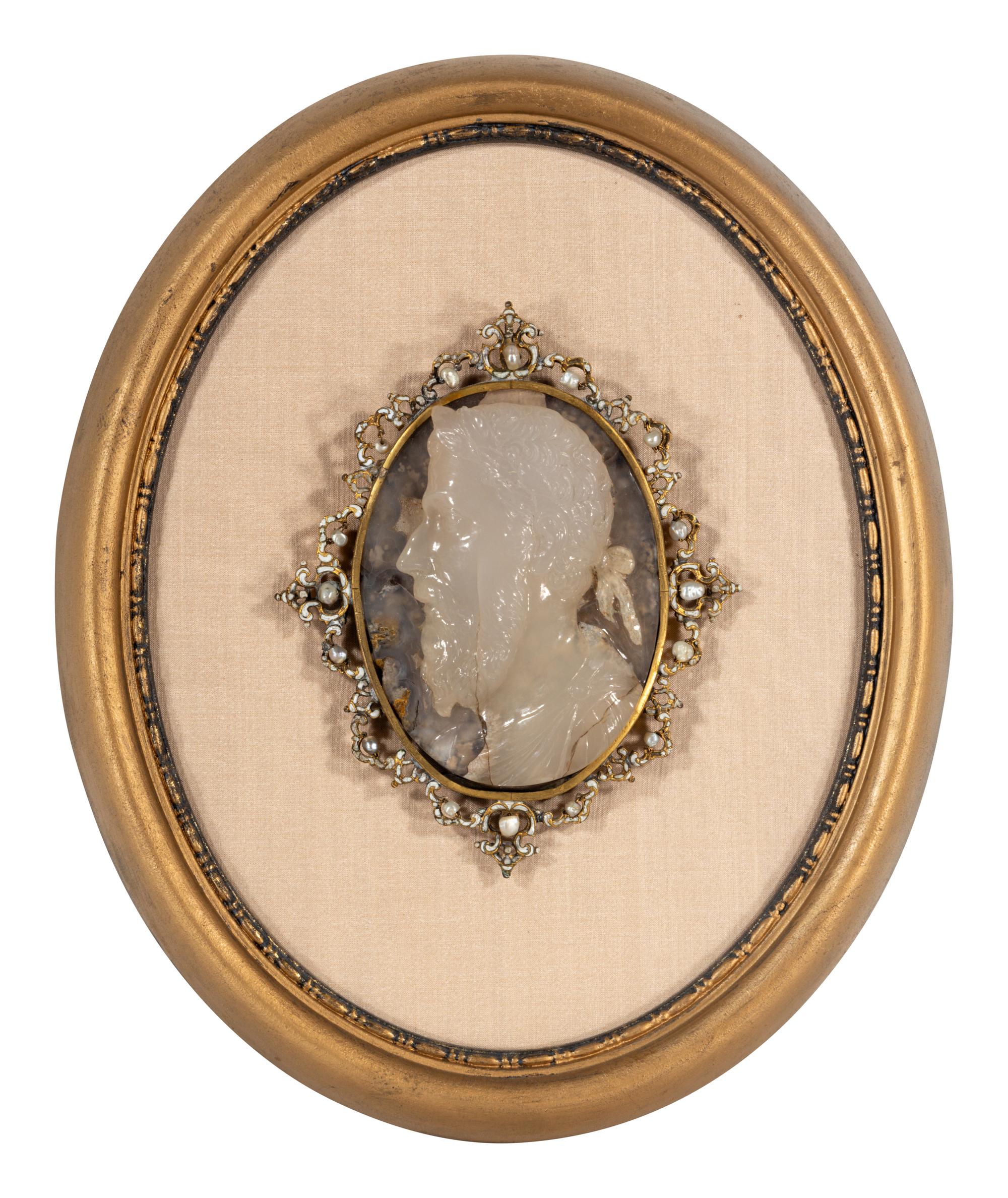 A Large Continental Agate Cameo of Marcus Aurelius