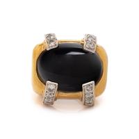 ONYX AND DIAMOND RING