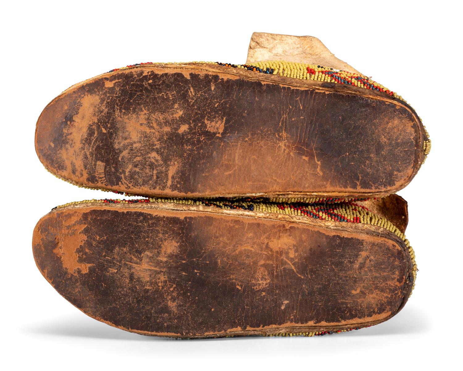 Cheyenne Beaded Hide Moccasins