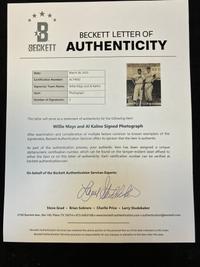 A Group of Dual Signed Baseball Hall of Fame Photographs (Beckett Authentication Services Letters)