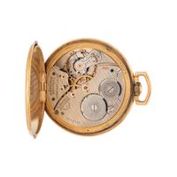 HAMILTON, 14K YELLOW GOLD OPEN FACE POCKET WATCH