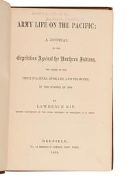 [INDIAN WARS]. KIP, Lawrence (1836-1899). Army Life on the Pacific (1859). [ With: ] CDV of Kip.