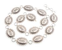Sterling Silver Link Concha Belt