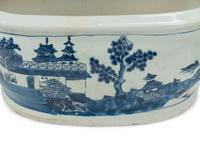 A Group of Four Chinese Blue and White Porcelain Jardinières