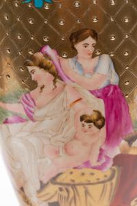 A Pair of Vienna Style Porcelain Ewers
