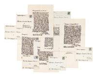 [KAUFMAN, Enit Zerner (1897-1961)] – An archive of material related to Enit Kaufman’s artistic career, including a group of ALSs from Anton Hanak to Kaufman, ALSs to her husband Edward ca 1944, files of carbon copies, exhibition announcements, official photographs of her paintings and portraits, photographs, press clippings, drafts of written works, costumes, and 27 books. Including a small group of notes and books inscribed by educator and reformer Dorothy Canfield Fisher.