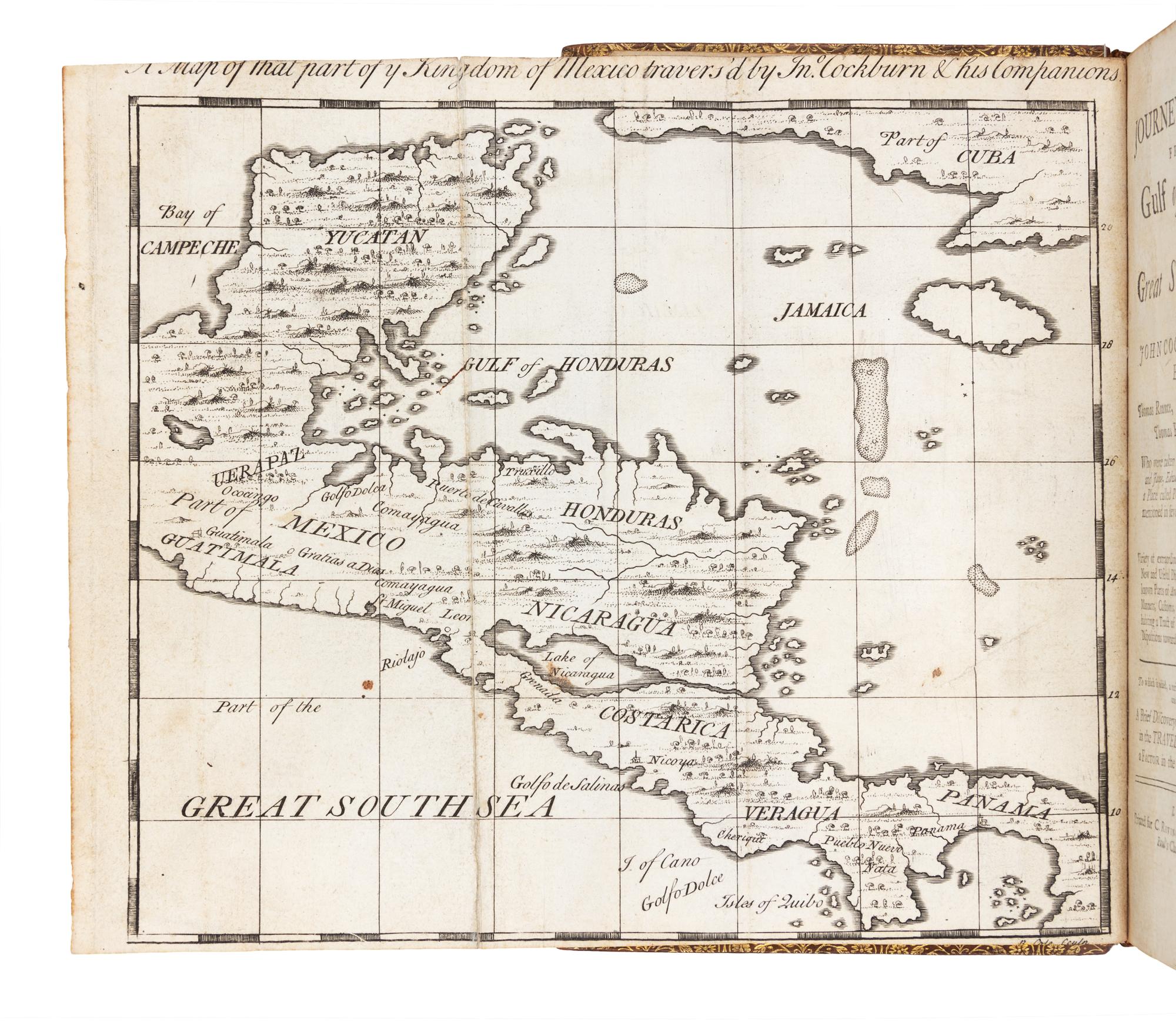 COCKBURN, John Mariner. A Journey over Land, from the Gulf of Honduras to the Great South Sea…Containing…A Brief Discoverye of some Thi