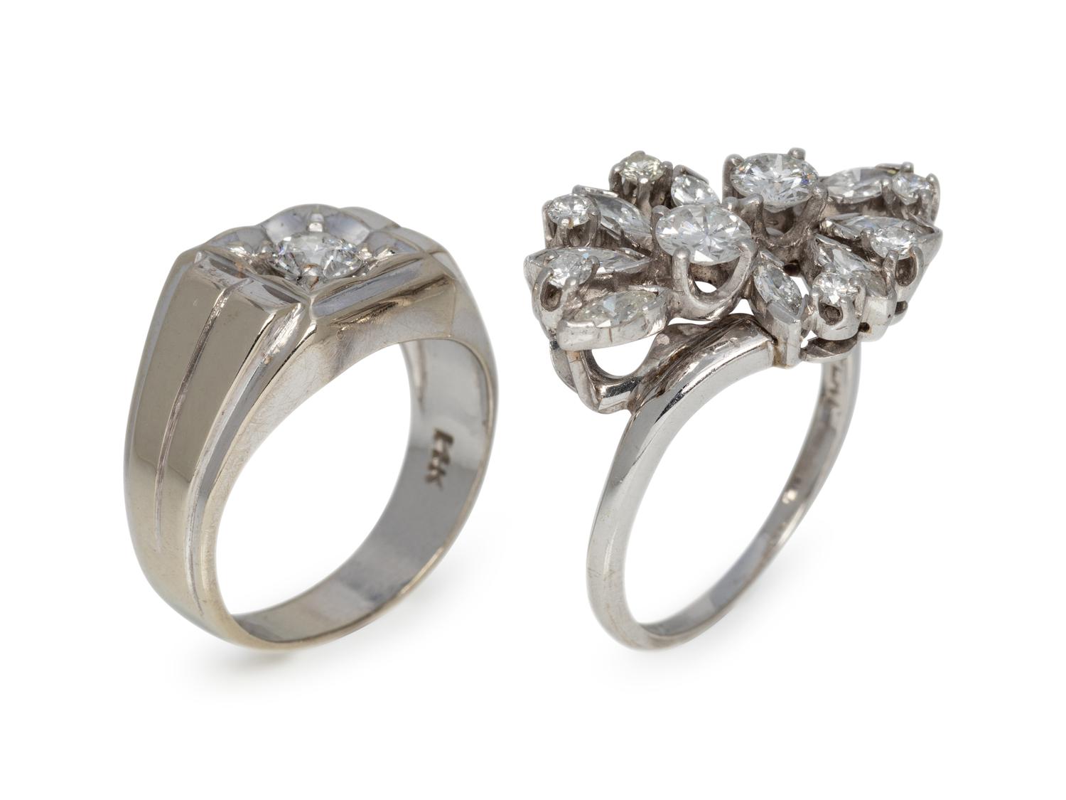 COLLECTION OF DIAMOND RINGS