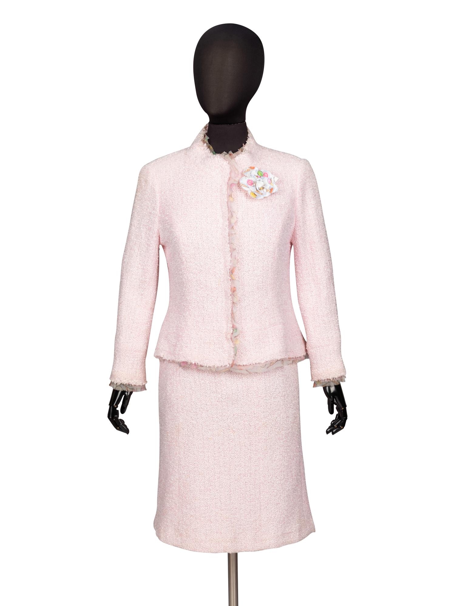 Chanel, Pink Tweed Skirt Suit