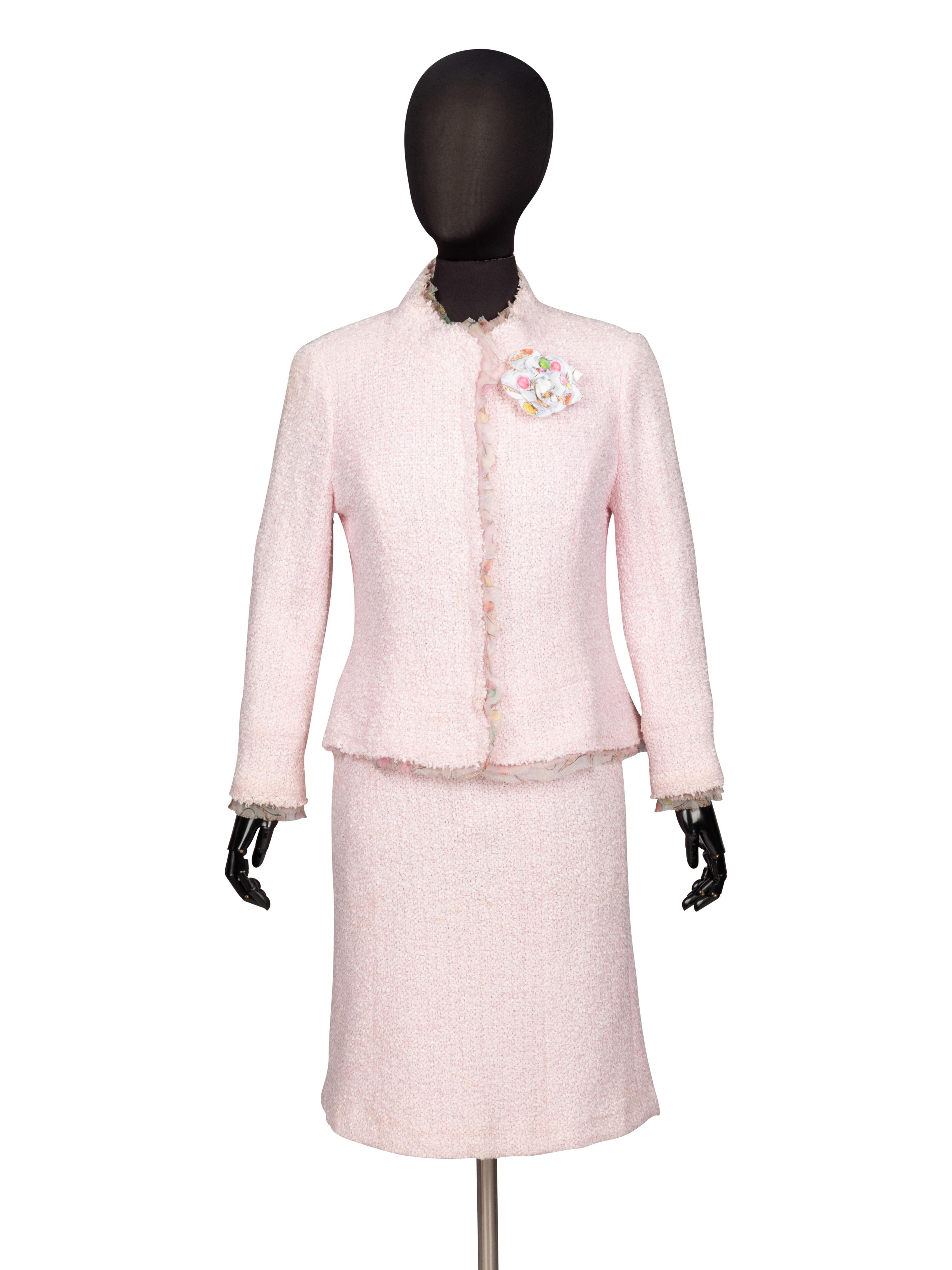 Chanel, Pink Tweed Skirt Suit