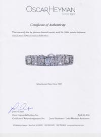 An Art Deco Platinum and Diamond Bracelet, Oscar Heyman Brothers, Circa 1925, 24.60 dwts.