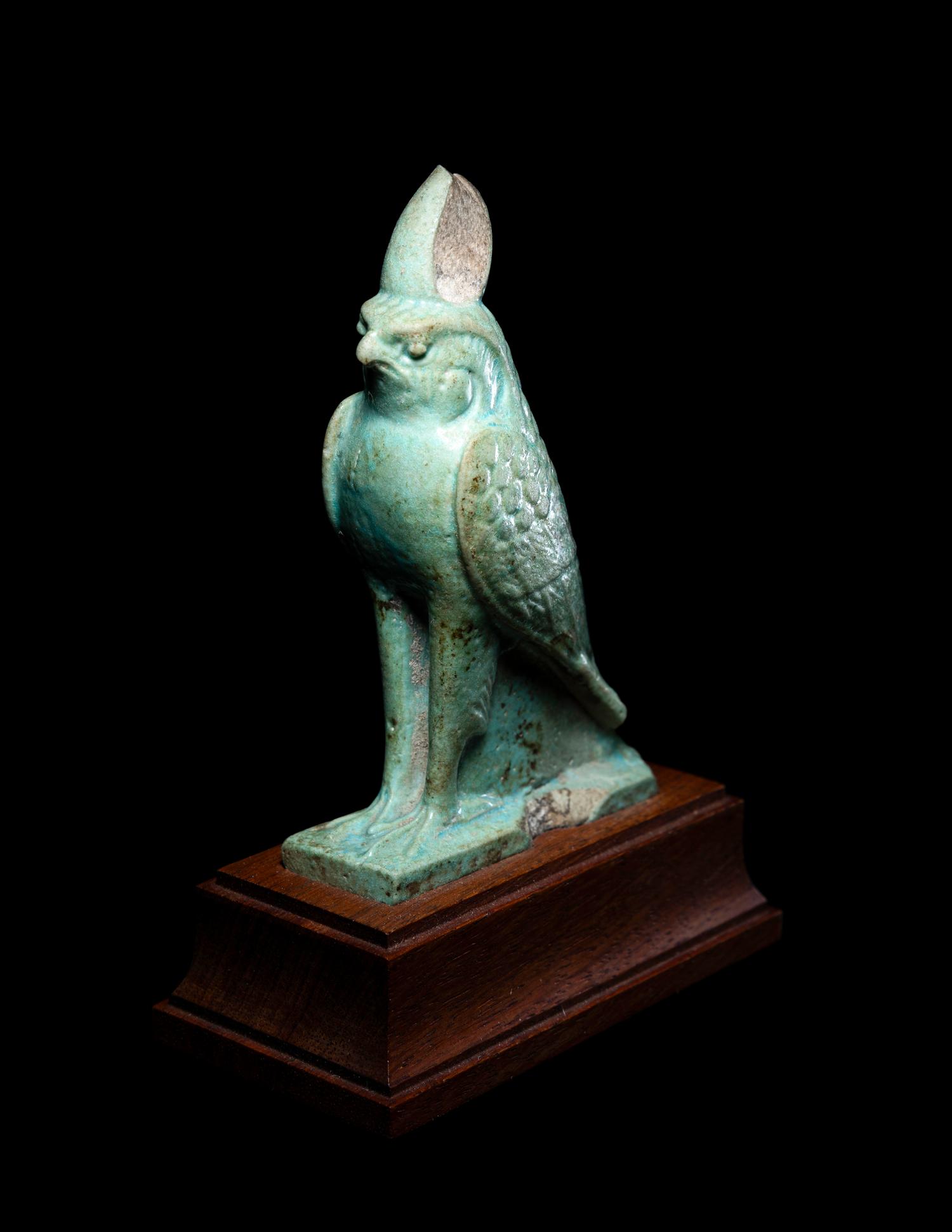An Egyptian Faience Horus Falcon