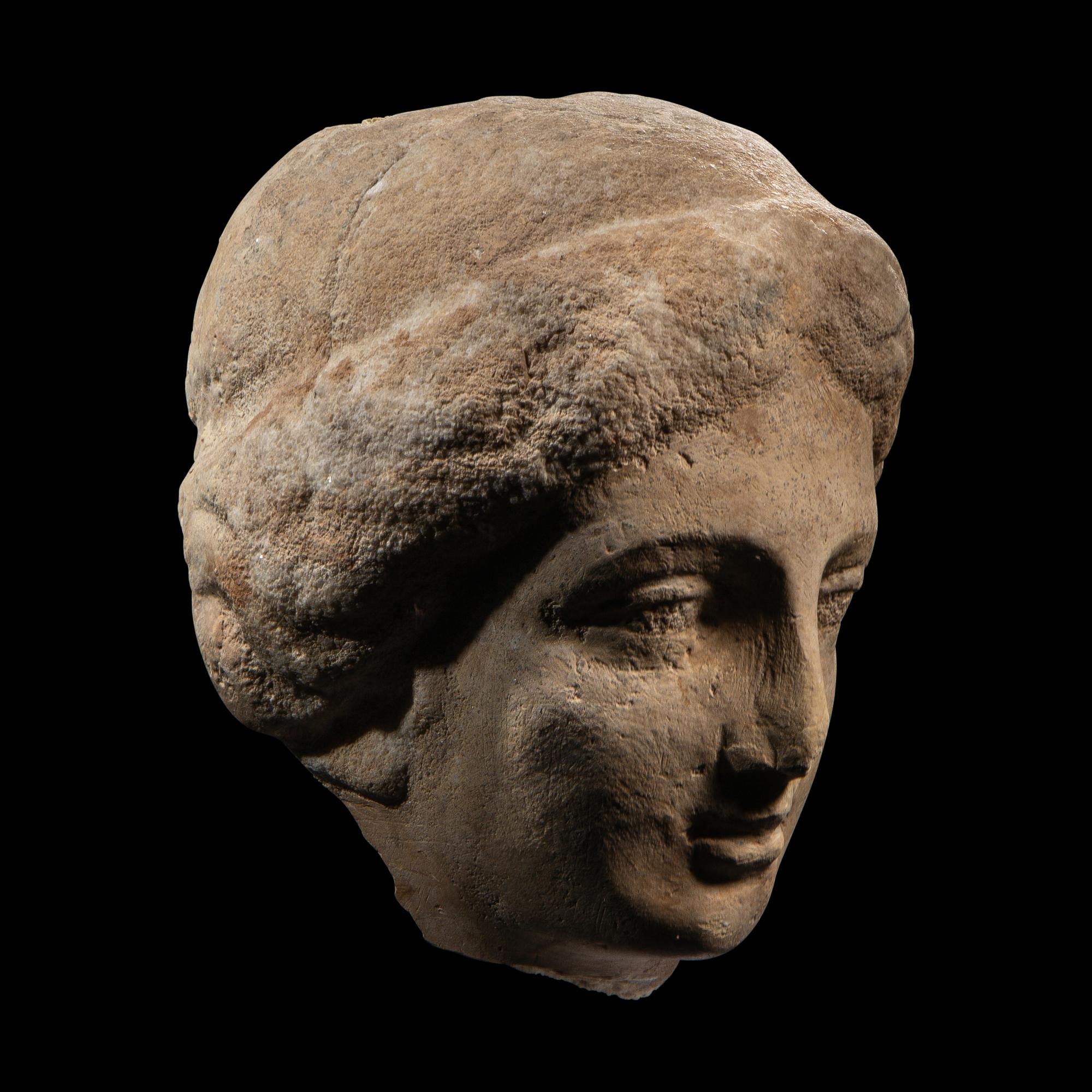 A Greek Marble Female Head