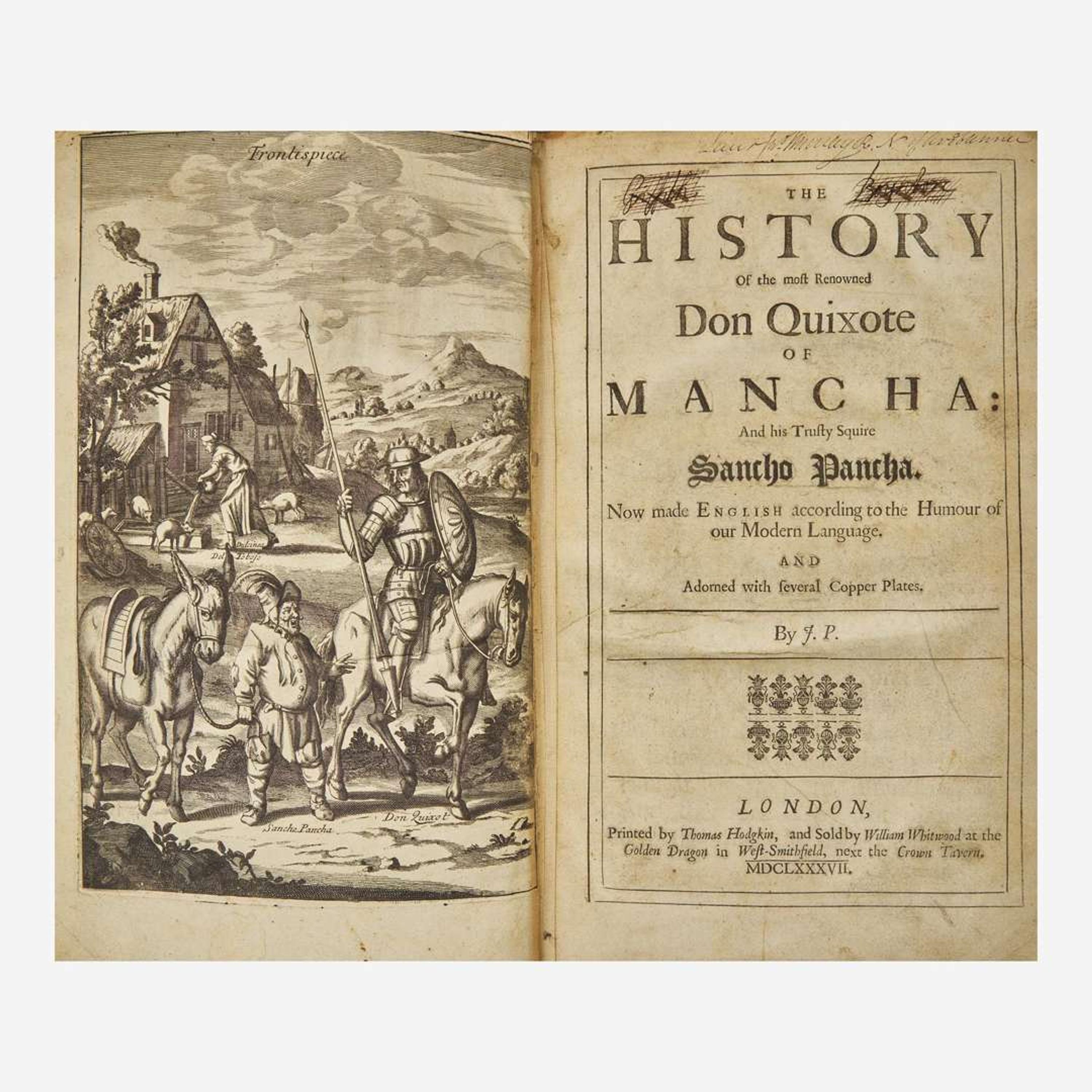 [Literature] (Cervantes Saavedra, Miguel de) The History of the most Renowned Don Quixote of Mancha...