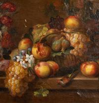 Dutch Still Life with Flowers and Bird