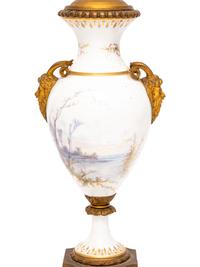 A Gilt Bronze Mounted Sèvres Style Porcelain Vase Mounted as a Lamp
