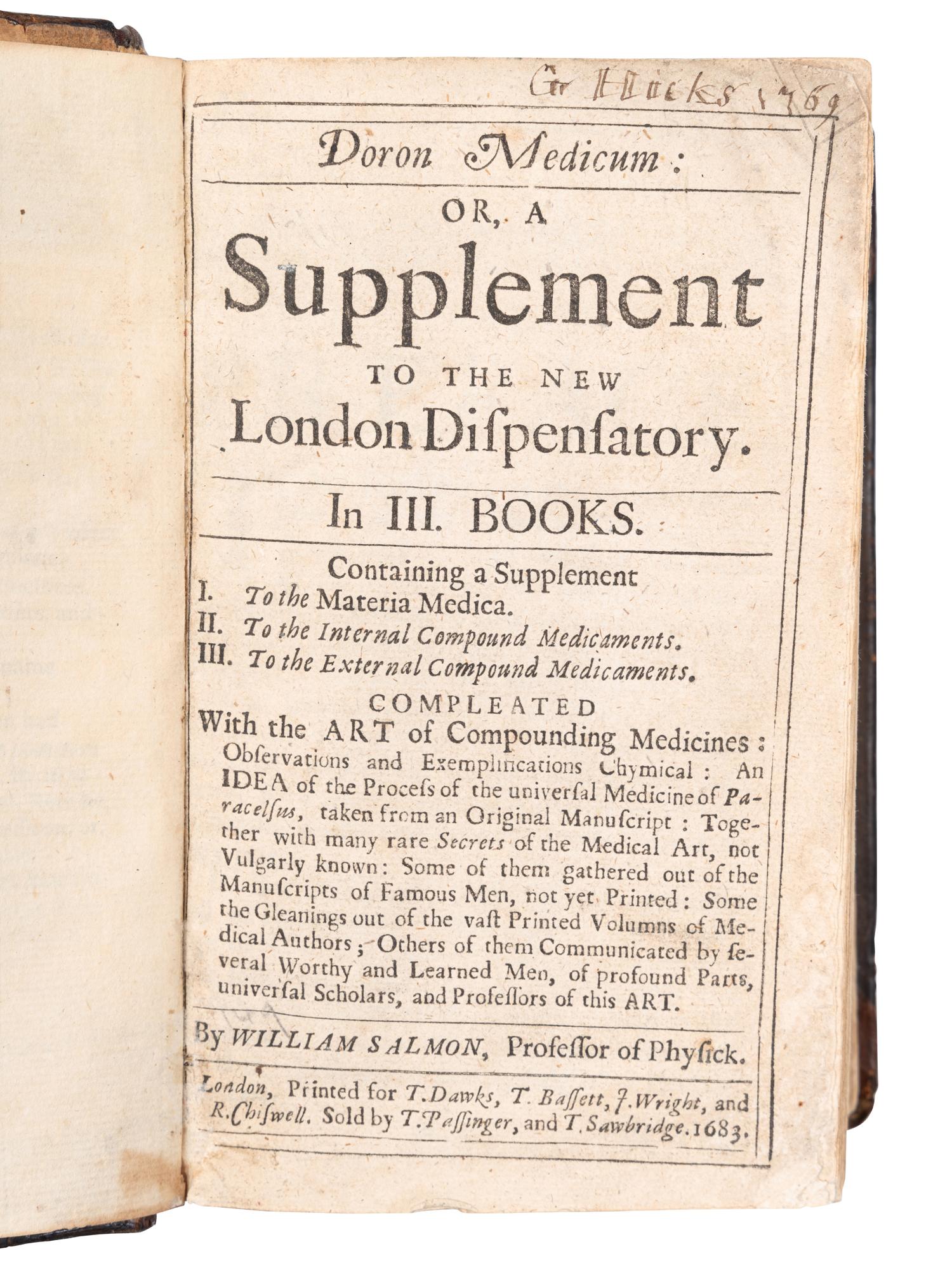 [HERBALS & MATERIA MEDICA]. A group of 8 works, comprising: