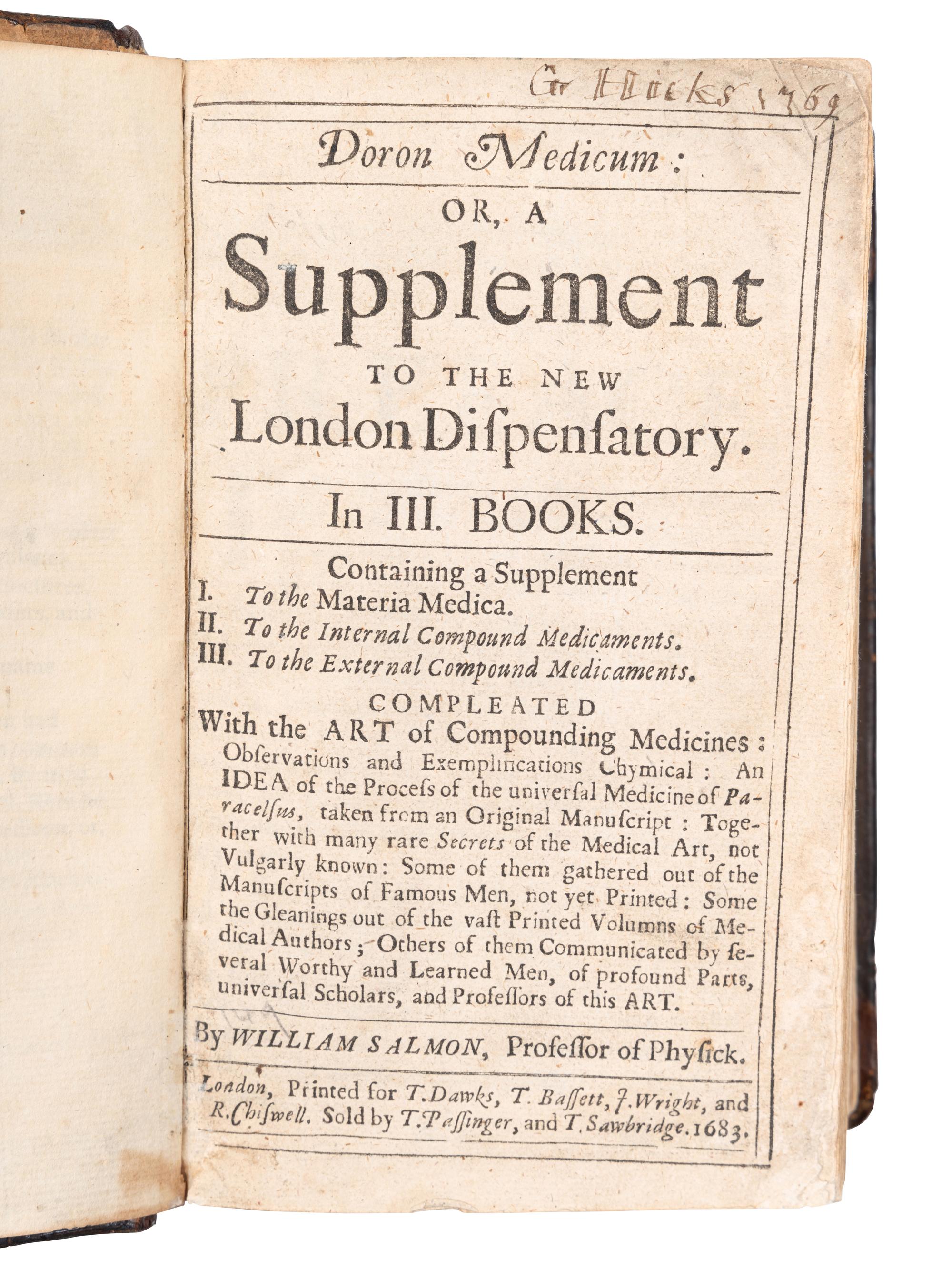 [HERBALS & MATERIA MEDICA]. A group of 8 works, comprising: