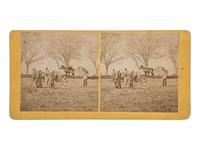 [AFRICAN AMERICANA - EARLY PHOTOGRAPHY]. Stereoview of a plantation.