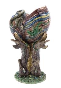 A Continental Majolica Centerpiece Height 17 1/4 inches. — CIRCA 1900