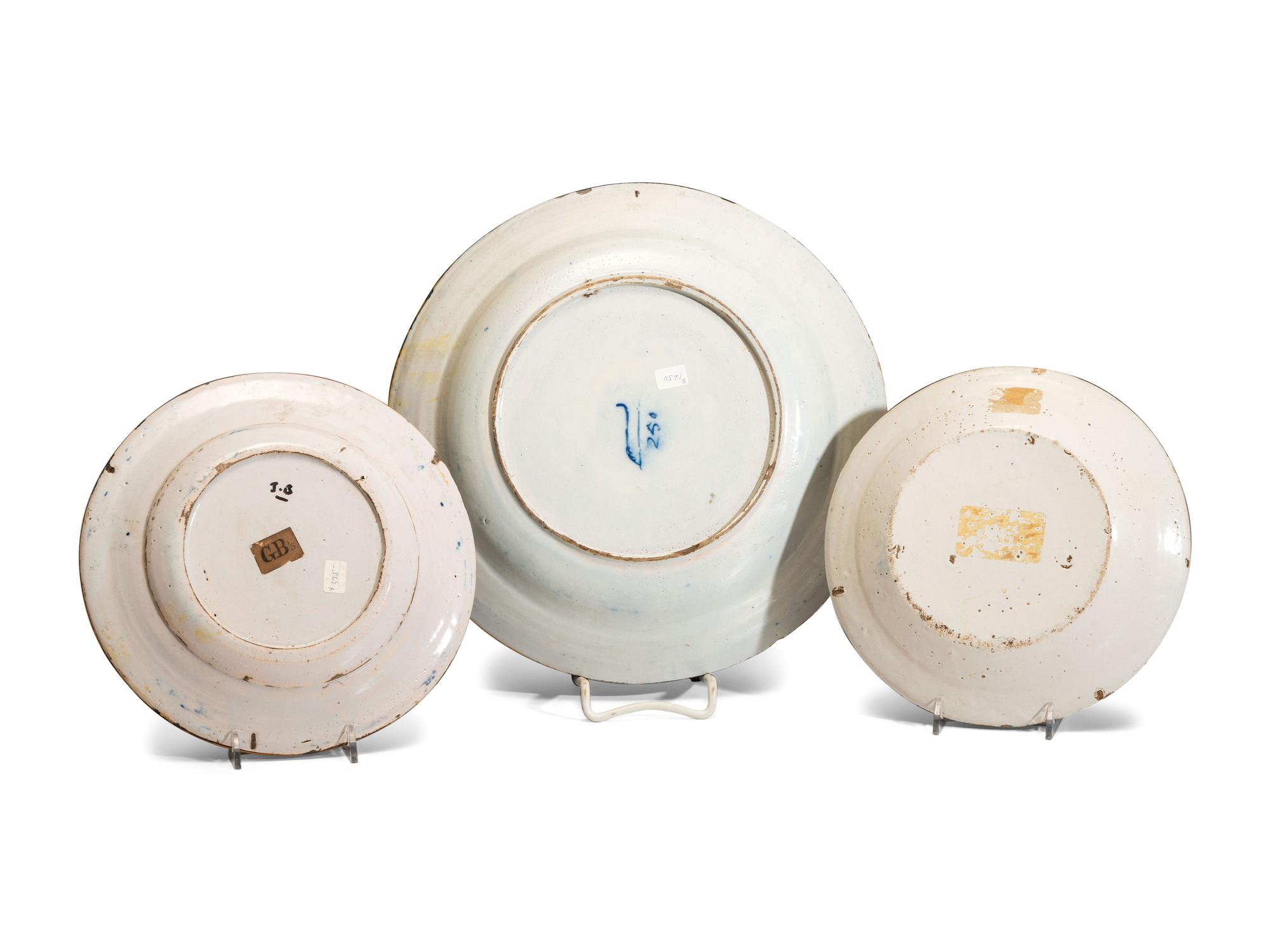 Three Delftware Plates